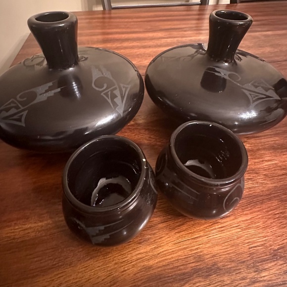 Black Glass Vases for Home Decor - Picture 1 of 3
